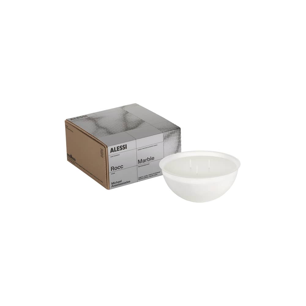  Accessory wax white / Candle stick Rocc - Alessi - Wax / Fragrance Marble - Vegetable wax