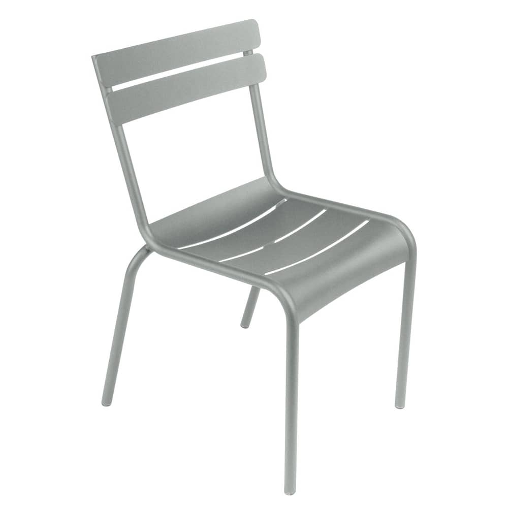Chaise empilable Luxembourg métal gris - Fermob - Gris lapilli - Aluminium laqué
