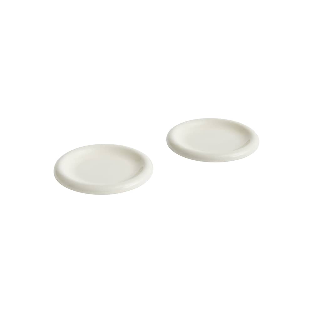 Barro Dessert plate ceramic white / Ø 18 cm - Set of 2 - Hay - Off-white - Sandstone