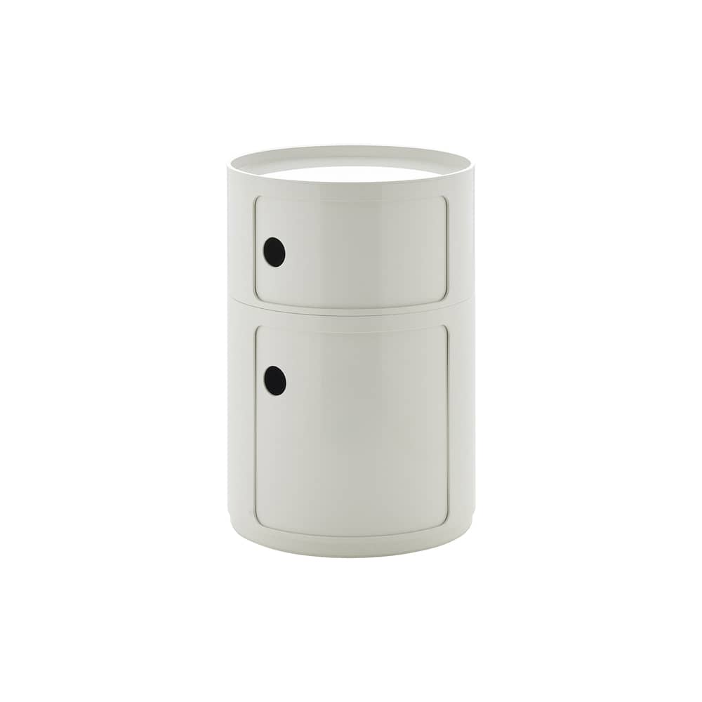 Portaoggetti Componibili New Big materiale plastico bianco / 2 Cassetti - Ø 42 x H 61,5 cm - Kartell - Bianco - ABS
