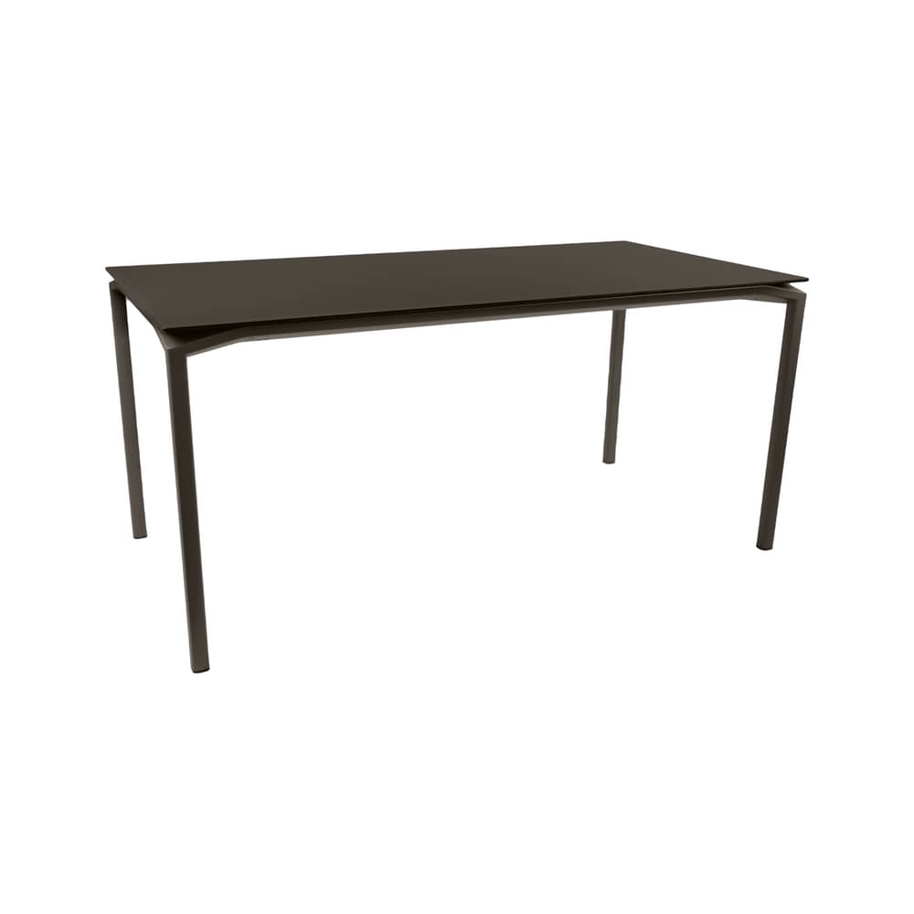 Calvi INDOOR Rectangular table composite material brown / 160 x 80 cm - Tray FENIX® / 6 people - Fermob - Tonka - Aluminium, FENIX®