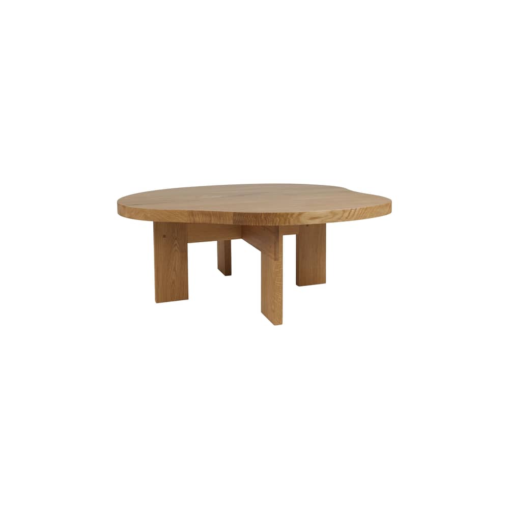 Tavolino Farmhouse Pond legno naturale / 78 x 93,6 cm x H 37 cm - Frama  - 78 x 93,6 cm / Rovere - Massello di quercia oliato