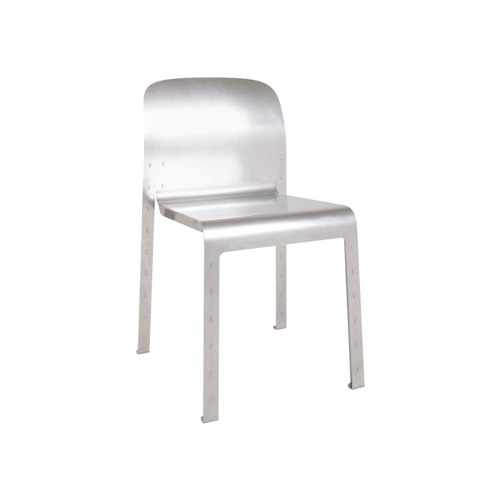 Rivet Chair Chair metal / Hand hammered - Frama  - Natural aluminium - Raw aluminium