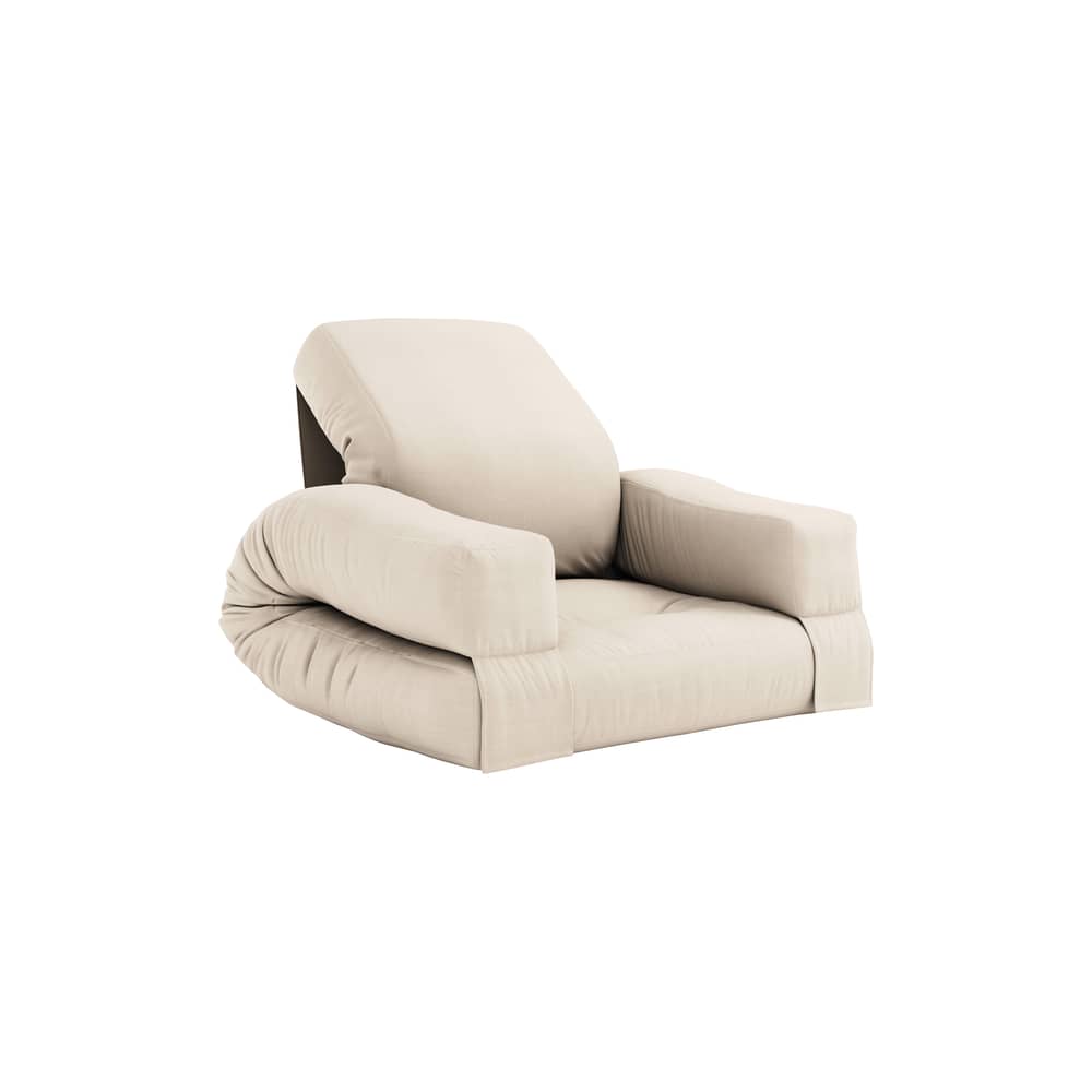 Beistellbett Mini Hippo textil beige / Beistellbett - KARUP DESIGN - Beige 747 - Baumwolle, Mischfasern, Schaumstoff