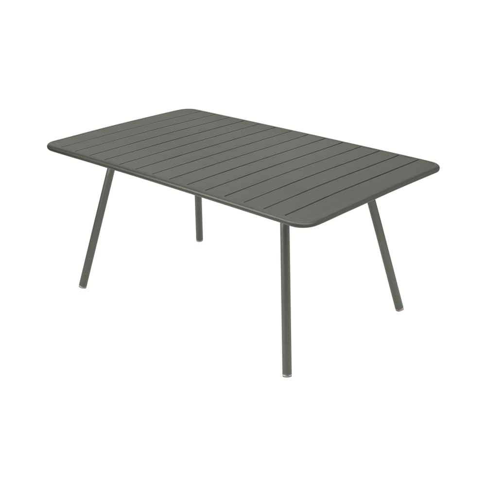 rechteckiger Tisch Luxembourg metall grün / 165 x 100 cm - 6 bis 8 Personen - Fermob - Rosmarin - lackiertes Aluminium