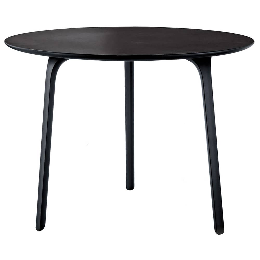 First Round table plastic material black Ø 80 - Indoor & outdoor use - Magis - Black - HPL laminate, Polypropylene