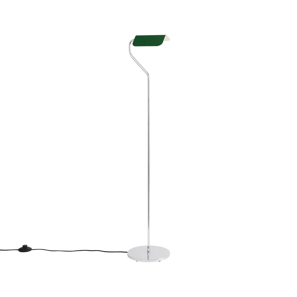 Stehleuchte Apex metall grün / Schwenkbare Leseleuchte - H 110 cm - Hay - Smaragdgrün - bemalter Stahl, verchromter Stahl