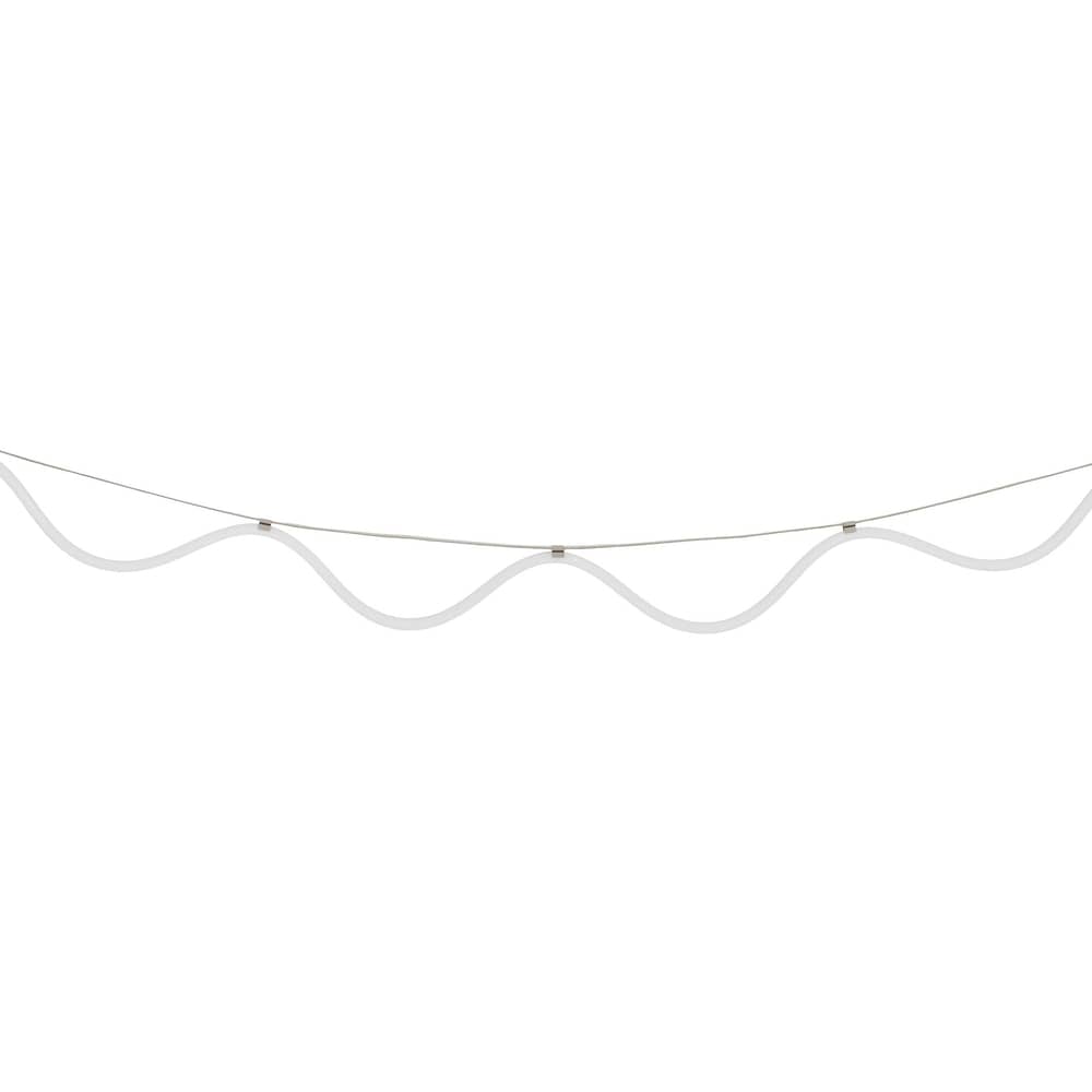 Spline LED Outdoor luminous garland textile blue / 4.5 Metres - Petite Friture - Beige / Blue - Polyester, Silicone