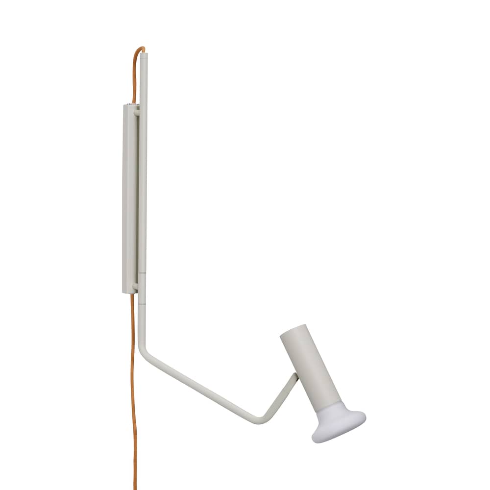 Wandleuchte mit Stromkabel Wally metall beige / H 58 cm - Schwenkbar - HÜBSCH - Sand - Glas, lackiertes Eisen