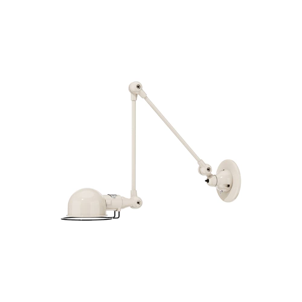 Applique Signal SI331 métal beige / Design 1950 - Orientable + interrupteur intégré - Jieldé - Ivoire - Acier, Fonte d\'aluminium