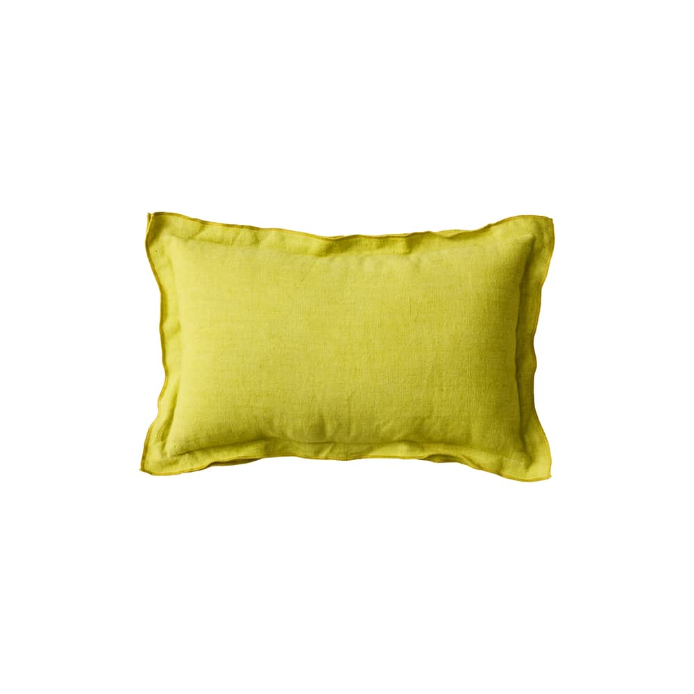 Cuscino  tessuto giallo / 50 x 30 cm - Lino - HK LIVING - Citronella - Espanso, Lino
