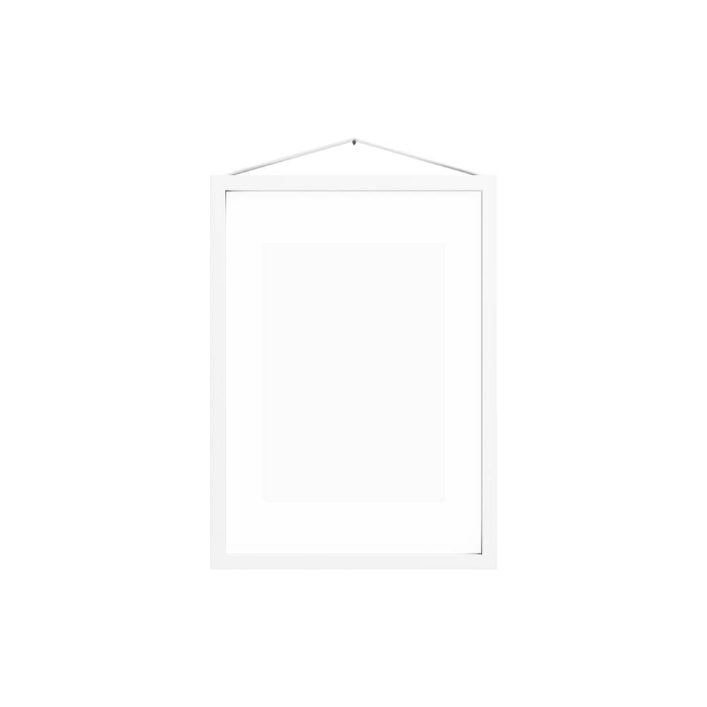 A4 Frame metal white / 23 x 31.7 cm - MOEBE - White (Aluminium) - Acrylic glass, Aluminium, Elastic webbing
