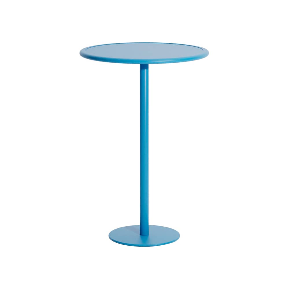 Mange-debout Week-end métal bleu / Ø 70 x H 105 cm - Aluminium - Petite Friture - Bleu Ciel - Aluminium