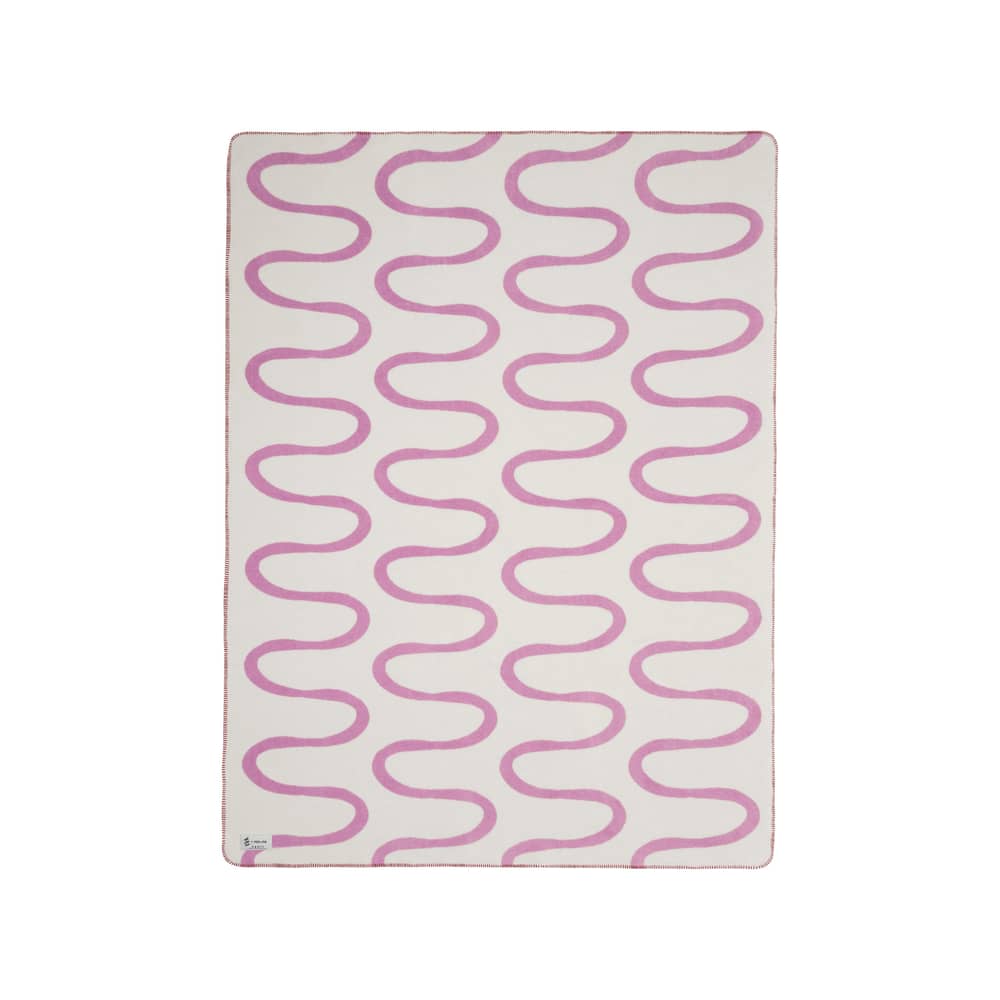 Plaid Swirl violet / 150 x 200 cm - NOO.MA - Lilas fluff - Acrylique, Coton, Polyester