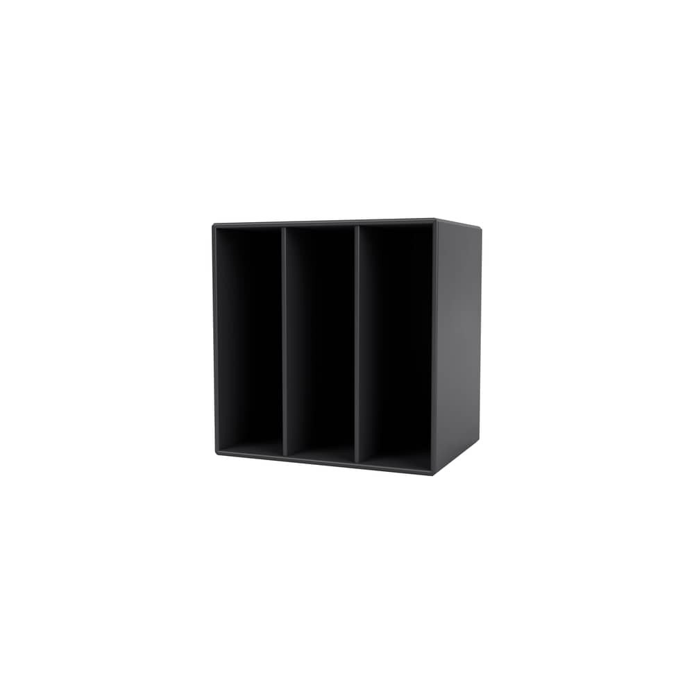 Rangement mural Montana Mini 1104 bois gris / 3 diviseurs - 35 x 35 x P 25 cm - MONTANA - Anthracite 04 - MDF laqué