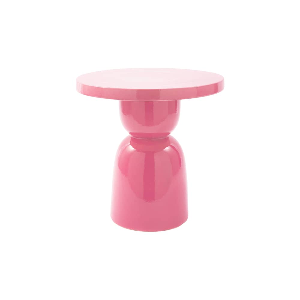 Table d\'appoint Pawn céramique rose / Ø 40 x H 40 cm - POLSPOTTEN - Rose - Céramique émaillée