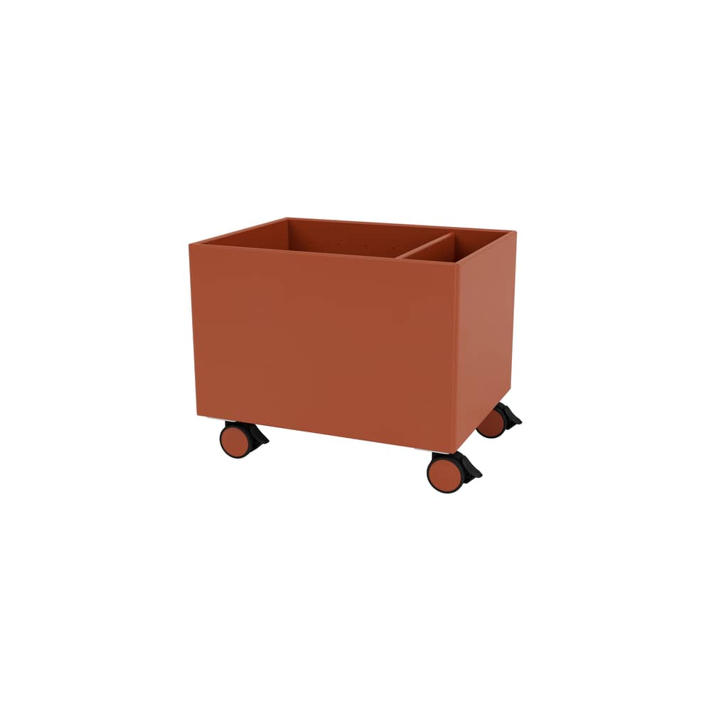 Baule con ruote Colour Box II legno arancione / 46,8 x 35,4 x H 37,8 cm - MONTANA - Hokkaido 162 - MDF laccato