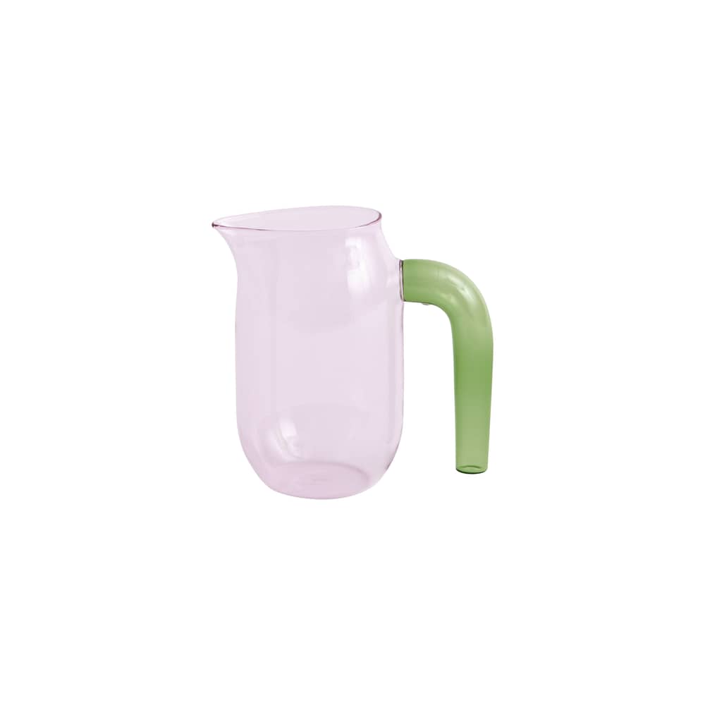 Jug Small Carafe glass pink / Ø 10 x H 16 cm - 950 ml - Hay - Pink - Borosilicated glass