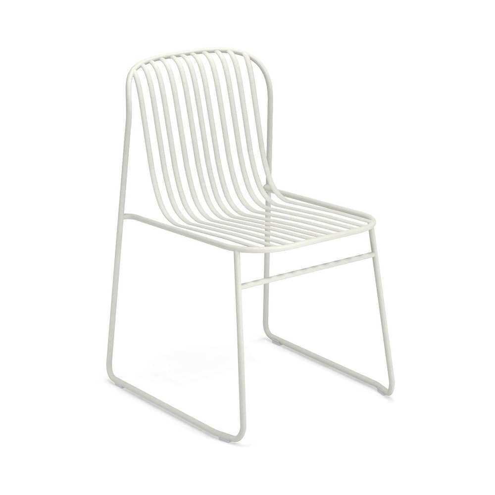 Chaise empilable Riviera métal blanc - Emu - Blanc - Acier verni