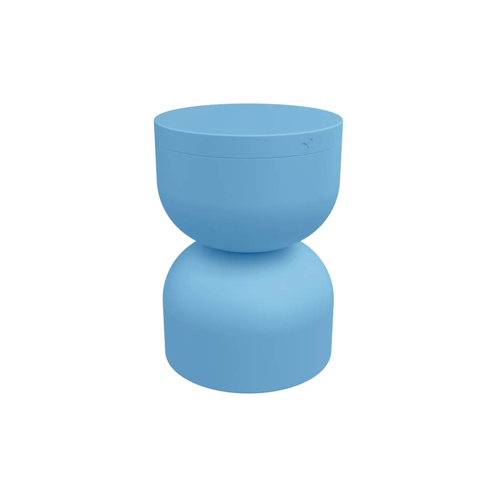Hocker Piapolo metall blau / Kiste Ablage - Fermob - Blau Maya - Aluminium