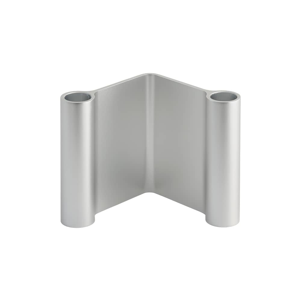 Kerzenleuchter Pair metall silber / H 11 cm - Muuto - Aluminium - eloxiertes Aluminium