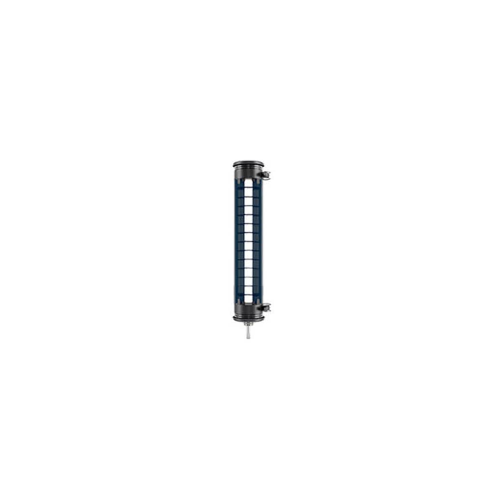 Applique bagno Purcell LED metallo blu / Per il bagno - En&ls 45 cm - SAMMODE STUDIO - Telaio Nero / Doghe Blu petrolio - Acciaio inossidabile, Alluminio anodizzato, policarbonato