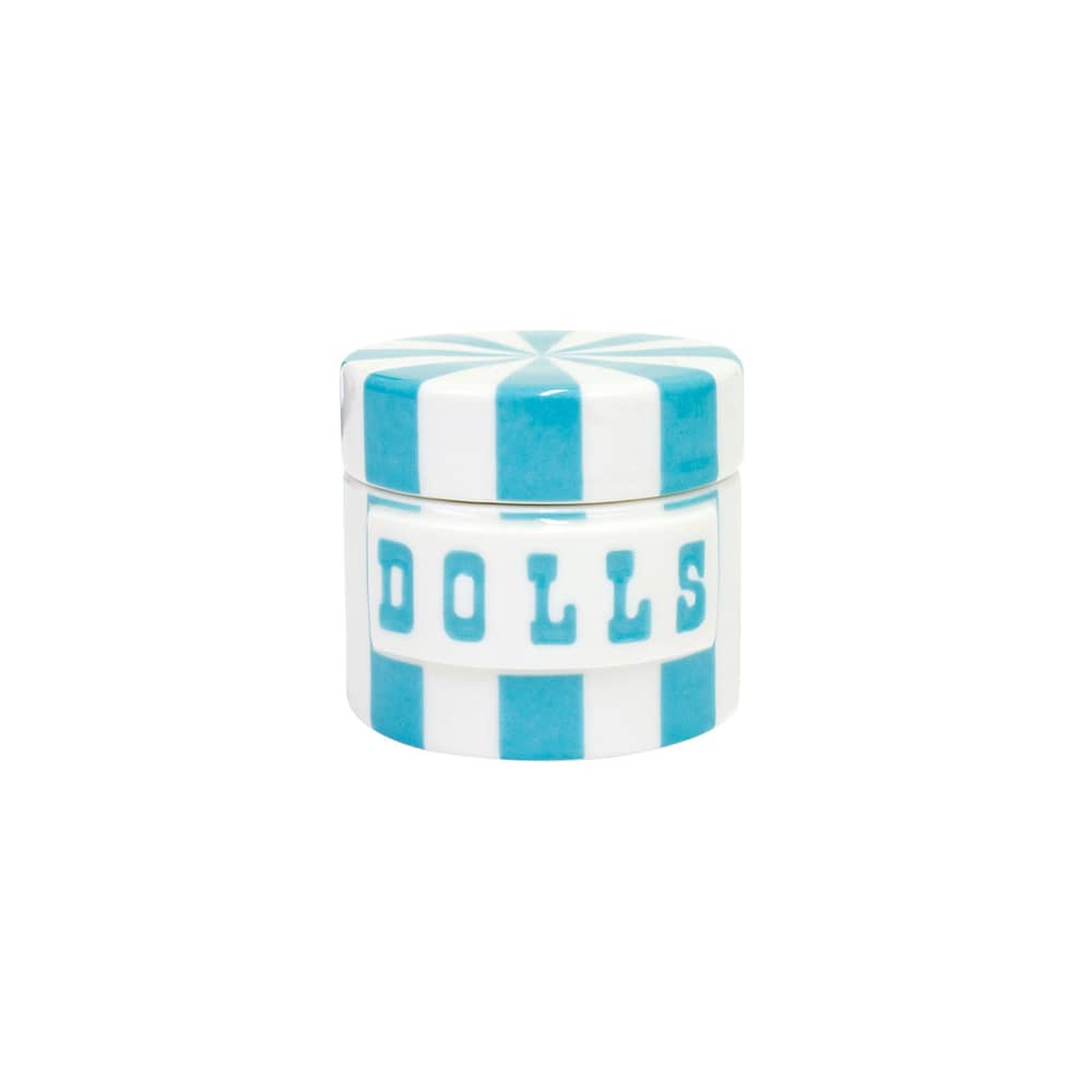 Schachtel Vice - DOOLS keramik blau / Porzellan - Ø 5,5 x H 5 cm - Jonathan Adler - Hellblau / DOLLS - Porzellan
