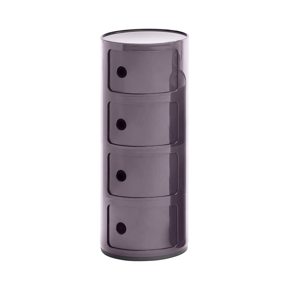 正規品　COMPONIBILI 4 Kartell Storage Componibili Kartell 4 drawers - H 77 cm - Purple - Plastic