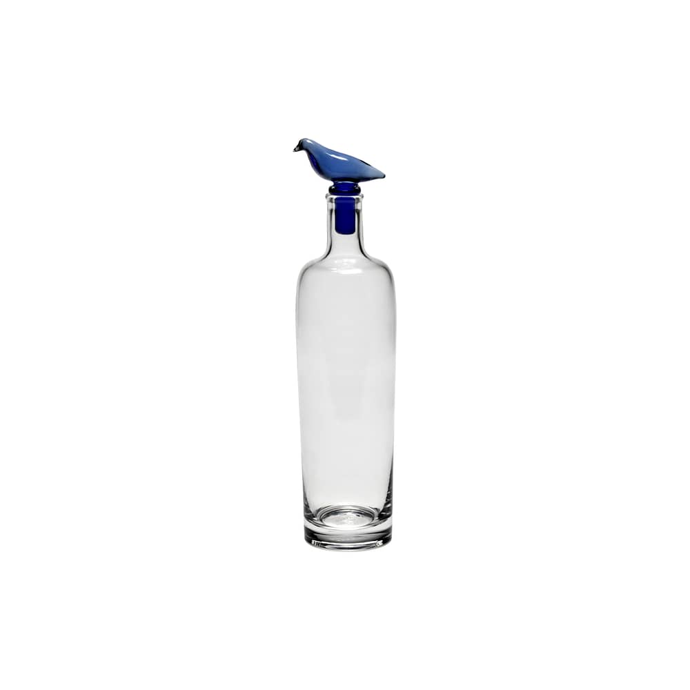 Karaffe Perch glas transparent / Ø 9 x H 30,5 cm - Serax - Transparent & blau - Glas