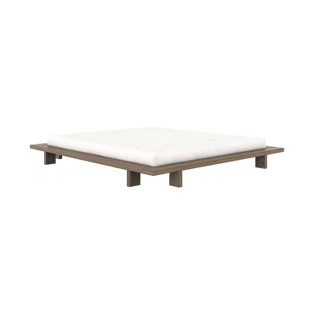 Lit double Japan / Pour matelas 180 x 200 cm - KARUP DESIGN - Marron - Pin massif laqué certifié FSC
