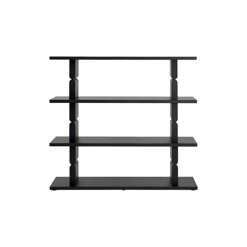 Scaffale Coloured Wood Noon legno nero / L 118 x H 107 cm - NOBODINOZ - Nero - Frassino