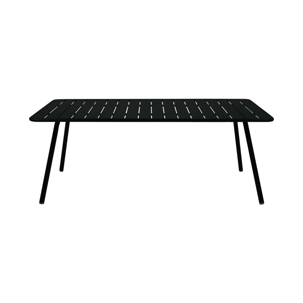 Tavolo rettangolare Luxembourg metallo nero / 207 x 100 cm - da 8 a 10 persone - Fermob - Liquerizia - Alluminio laccato