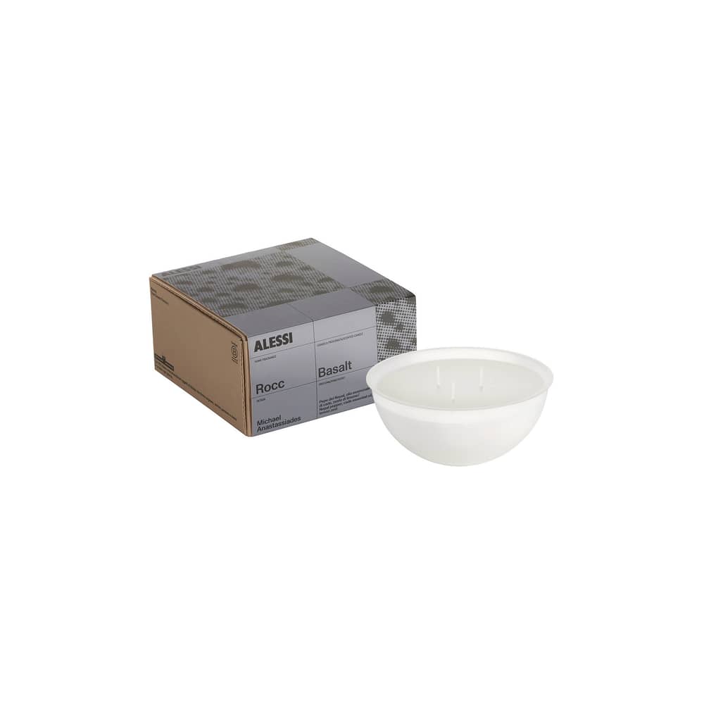 Accessoire  / Bougie pour bougeoir Rocc Small parfum basalte 250 g - Alessi - Cire / Fragance Basalte - Cire végétale