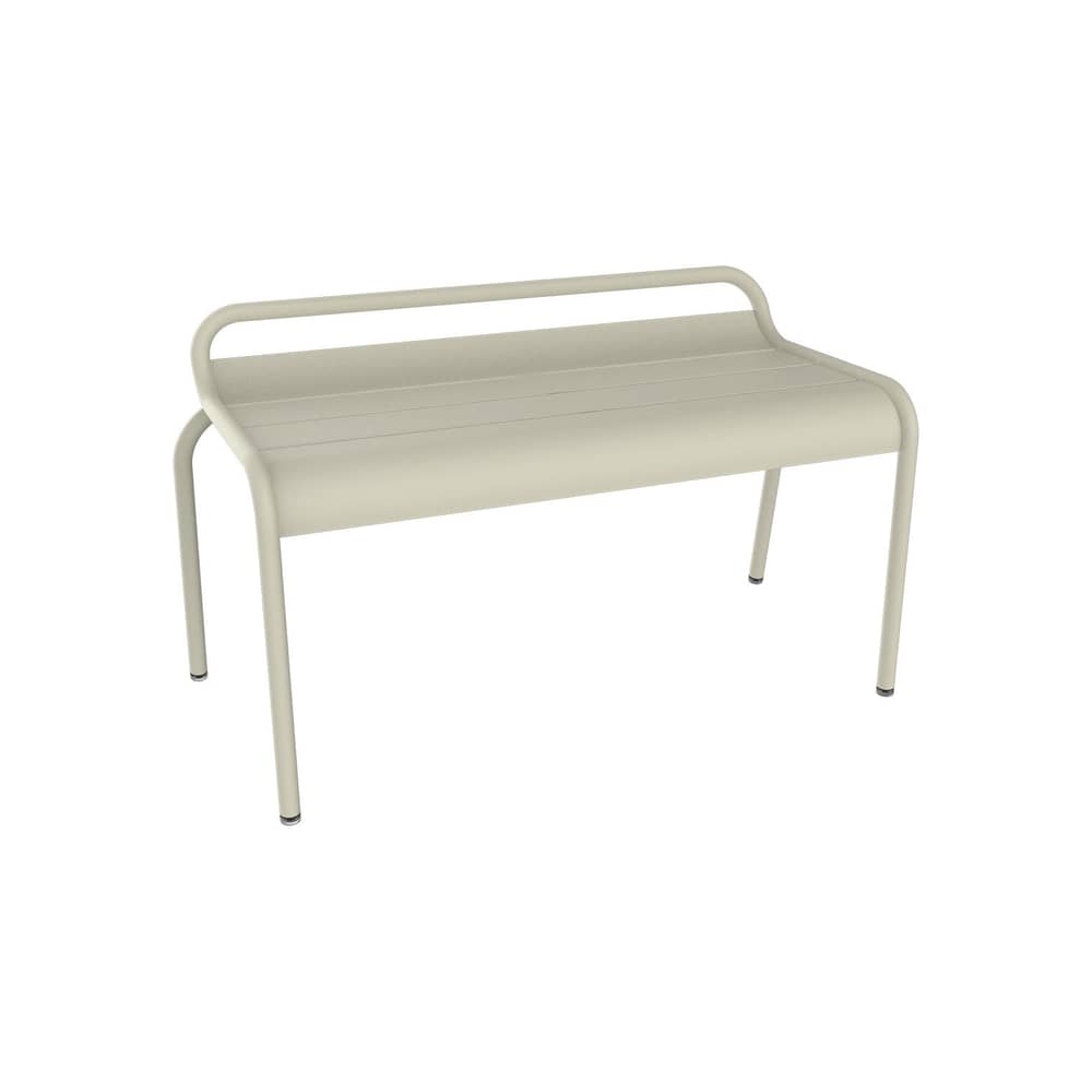 Banc empilable Luxembourg métal gris / Compact - 2 places / L 90 cm - Fermob - Gris argile - Aluminium