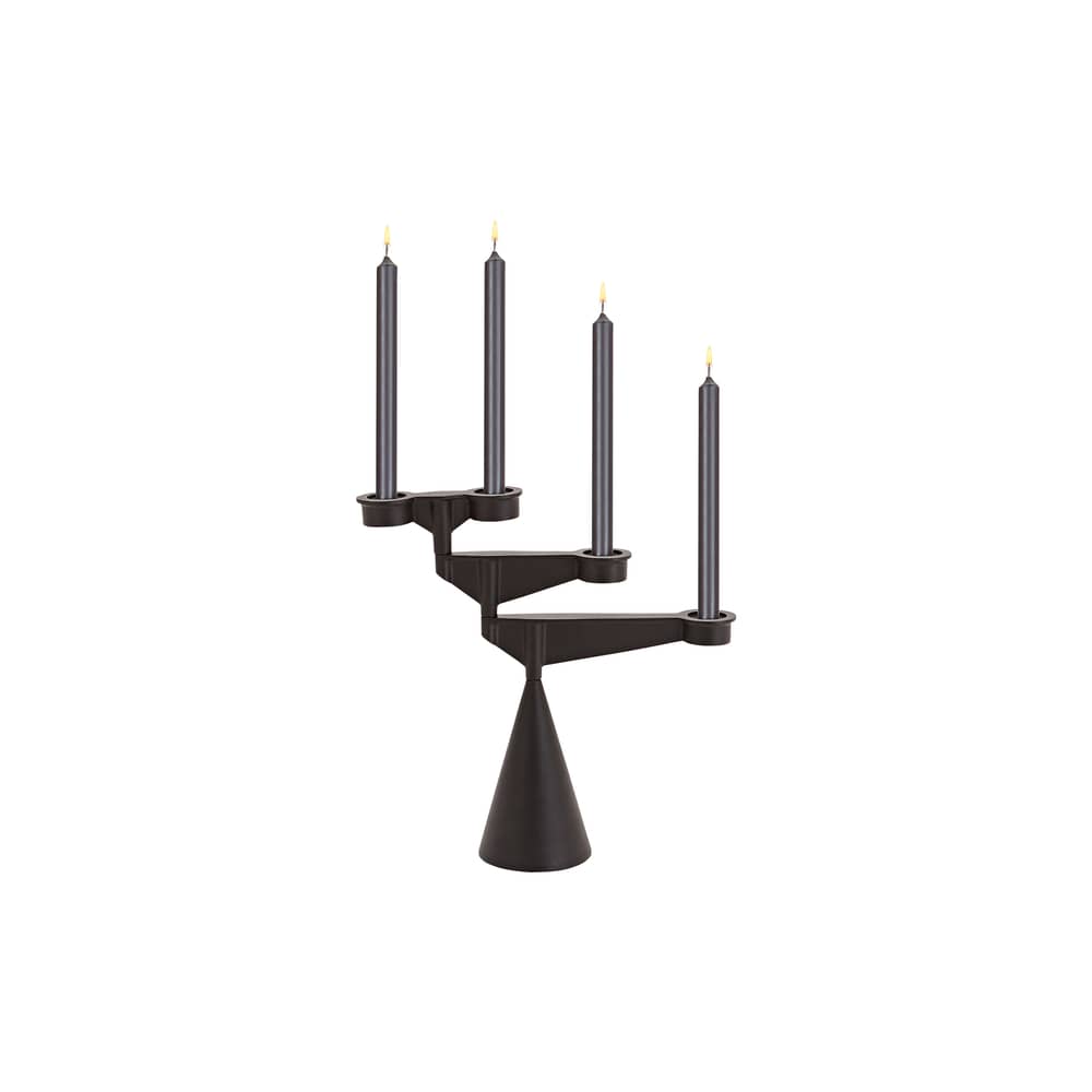 Tom Dixon Spin Mini Candelabra - black | Made In Design UK