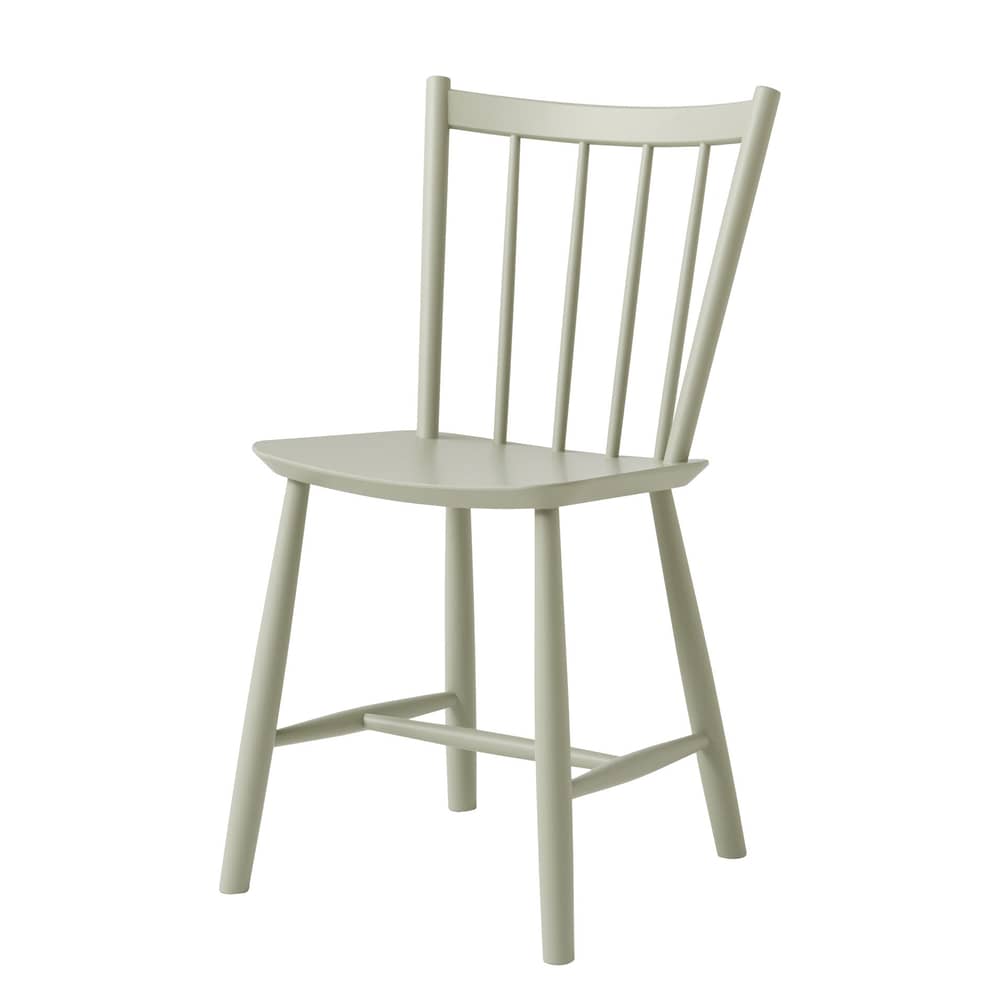 J41 Chair wood green green wood / Reissue of 1933 model - Hay - Sage green - Beech veneer, Natural beechwood
