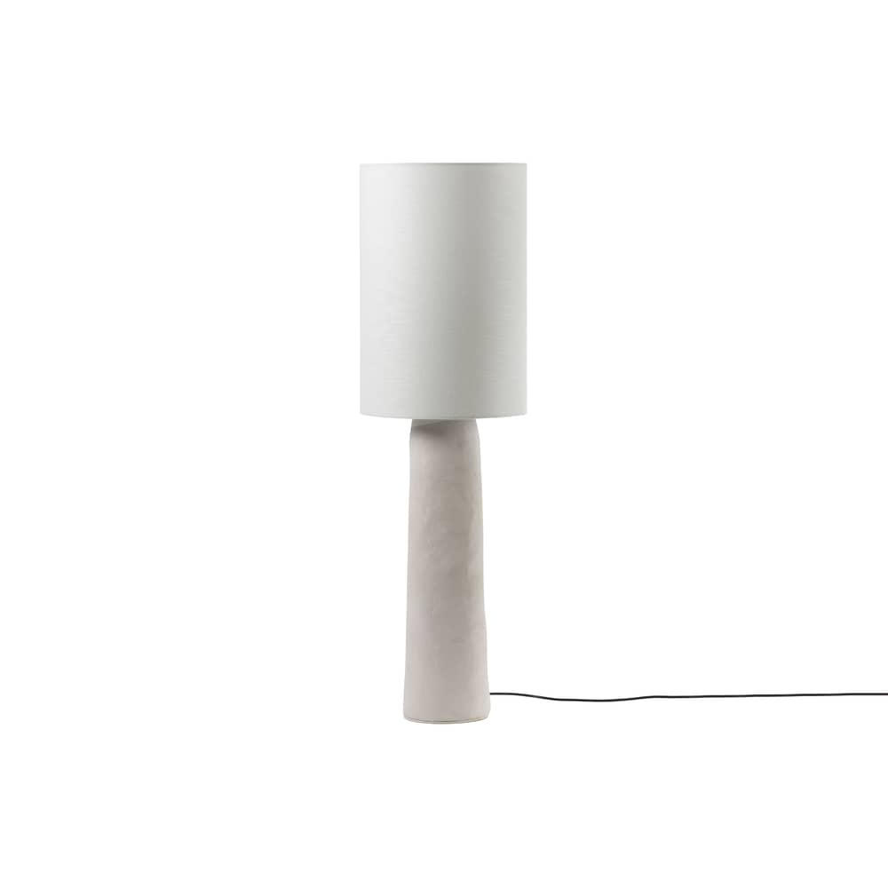 Earth 03 Floor lamp paper white / Recycled papier-mâché - Ø 35 x H 116.5 cm - Serax - White - Linen, Recycled papier-mâché