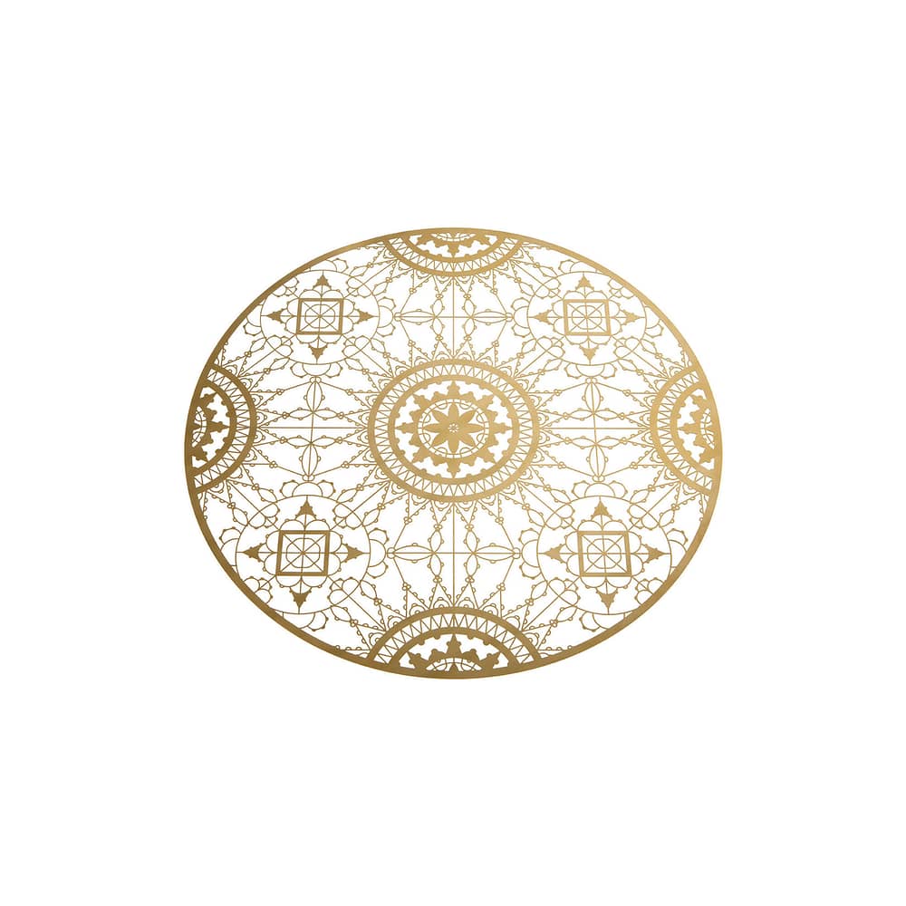 Set da tavolo Italic Lace / Ø 34 cm - Sottopiatto - Ottone - Driade Kosmo - Ottone - Ottone