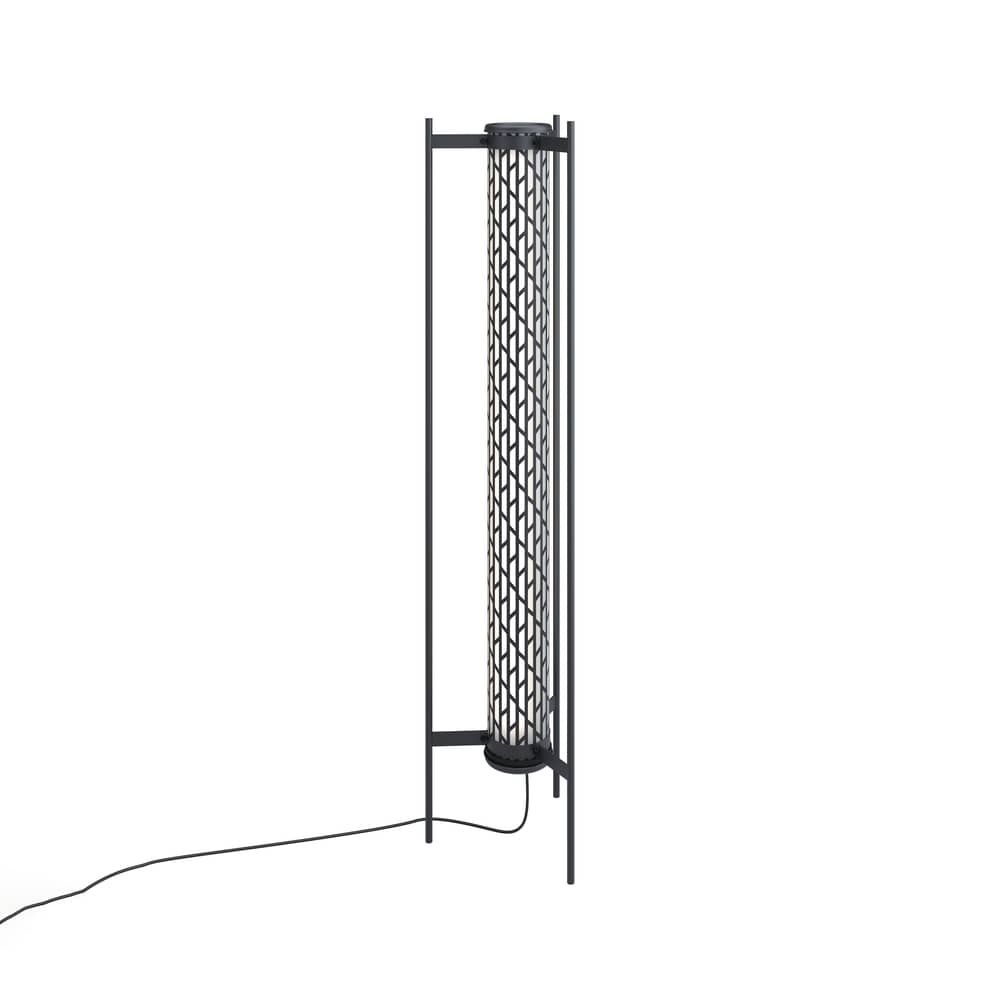 Lampada a stelo Belleville LED metallo nero / H 154,5 cm - SAMMODE STUDIO - Carbone - Acciaio verniciato, Alluminio, policarbonato