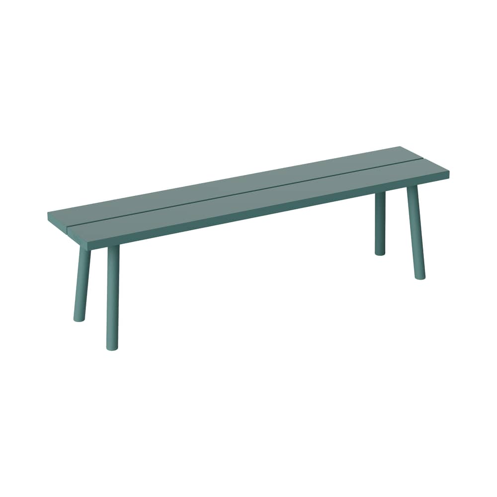 Banc Fred\'s métal vert / L 160 cm - 3 places - Fatboy - Sauge foncé - Aluminium