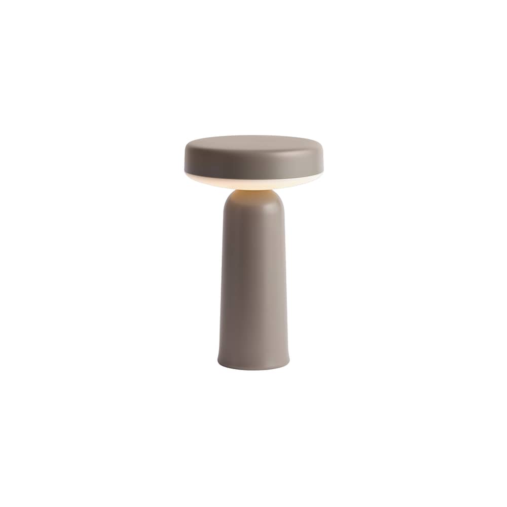 Lampe extérieur sans fil rechargeable Ease plastique beige / Ø 13 x H 21,5 cm - Muuto - Taupe - Plastique ABS moulé