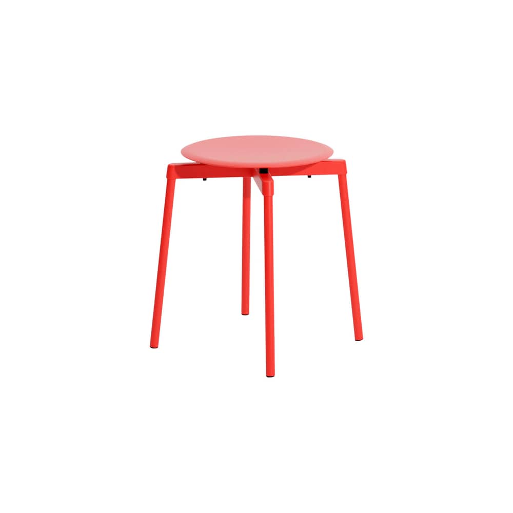 Sgabello Fromme metallo rosso / Alluminio - Petite Friture - Rosso - Alluminio
