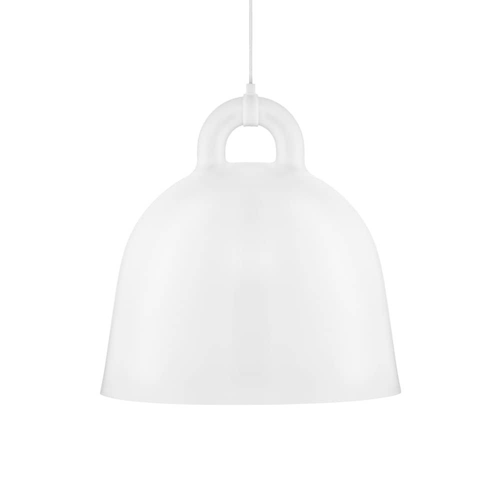 Suspension Bell métal blanc / Large Ø 55 cm - Normann Copenhagen - Blanc mat & Int. Blanc - Aluminium
