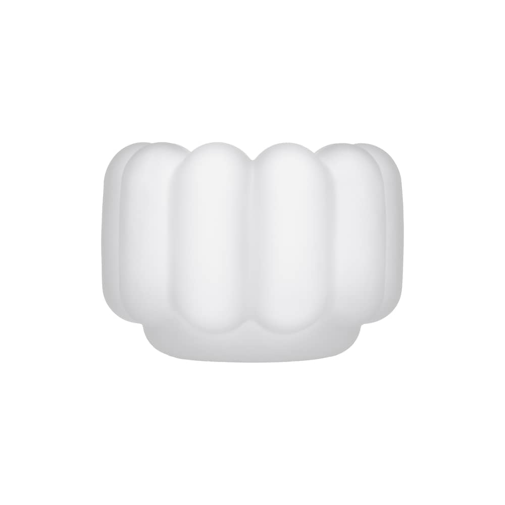 Press Vertical Candle holder glass white - Tom Dixon - Frosted - Pressed glass
