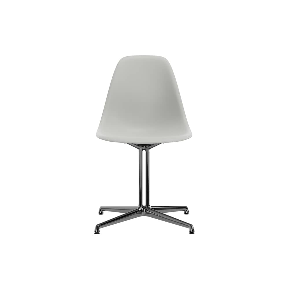 RE DSL - Eames Plastic Side Chair Chair plastic material white / (1950) - Base La Fonda / Recycled - Vitra - Cotton white / Polished white Base, legs - die-cast aluminium, Post-consumer recycled polypropylene