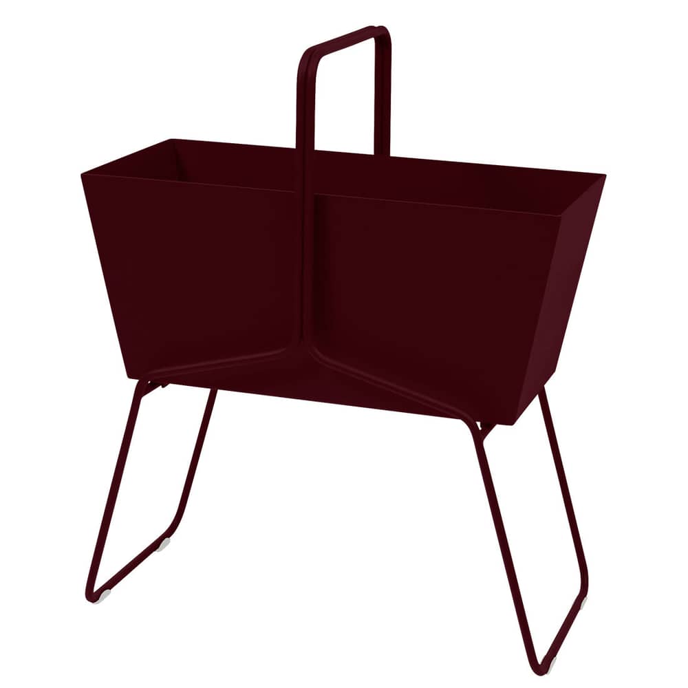 Jardinière Basket haute / L 70 x H 84 cm - Fermob - Cerise noire - Acier, Aluminium
