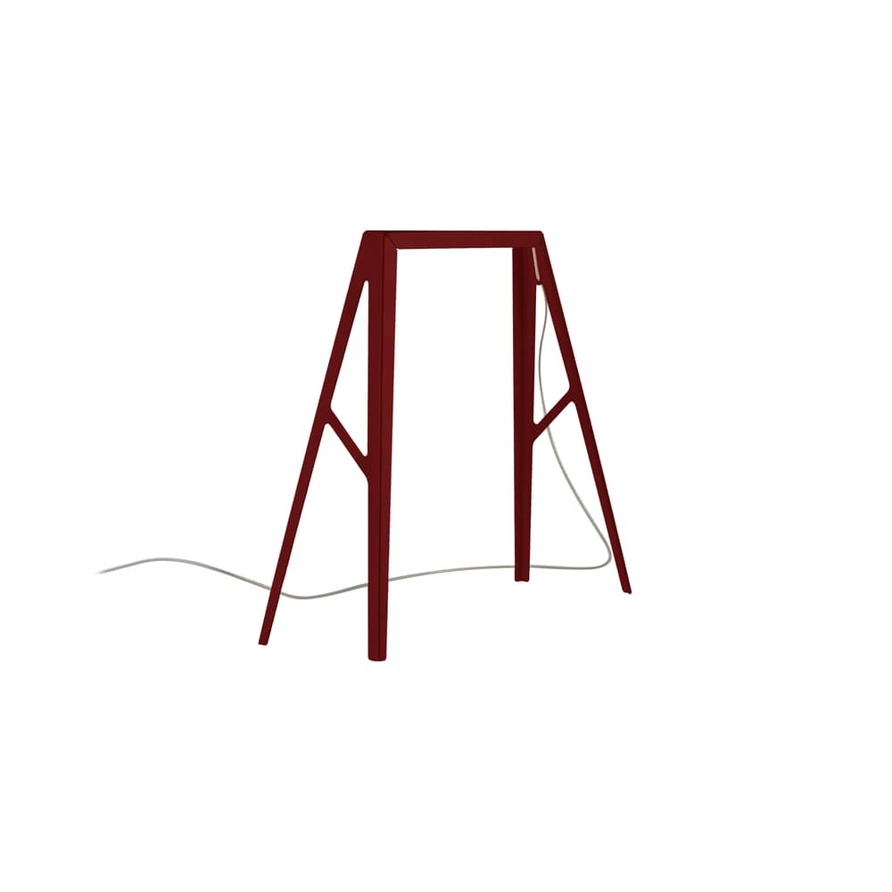 Lampada da tavolo Bridge 2 LED metallo rosso / L 29 x H  28 cm - Foscarini - Rosso scuro - Acciaio