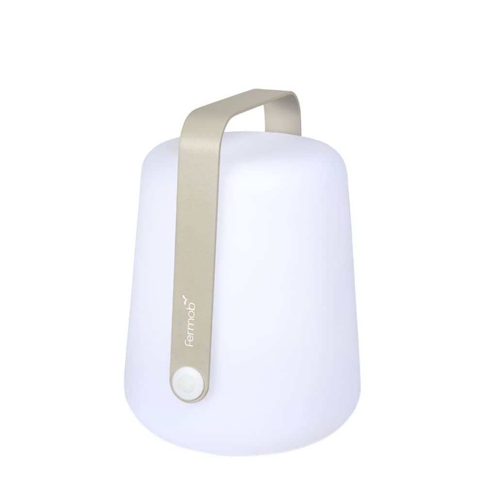 Lampe extérieur sans fil rechargeable Balad Small LED métal gris / H 25 cm - USB - Fermob - Gris argile - Aluminium, Polyéthylène