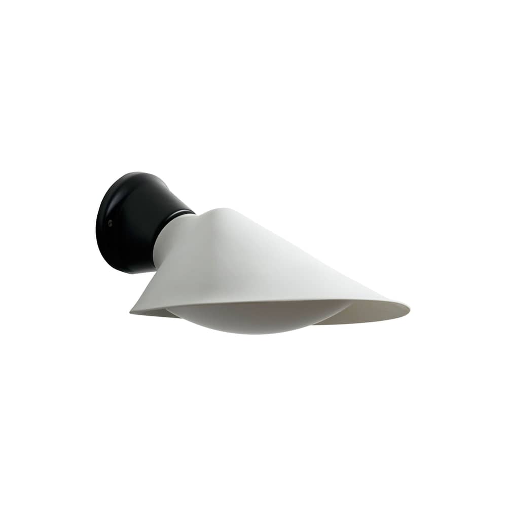 Plume Wall light plastic material white / Adjustable - With diffuser screen - DCW éditions - Black (Polycarbonate) / With diffuser screen - Aluminium, Polycarbonate