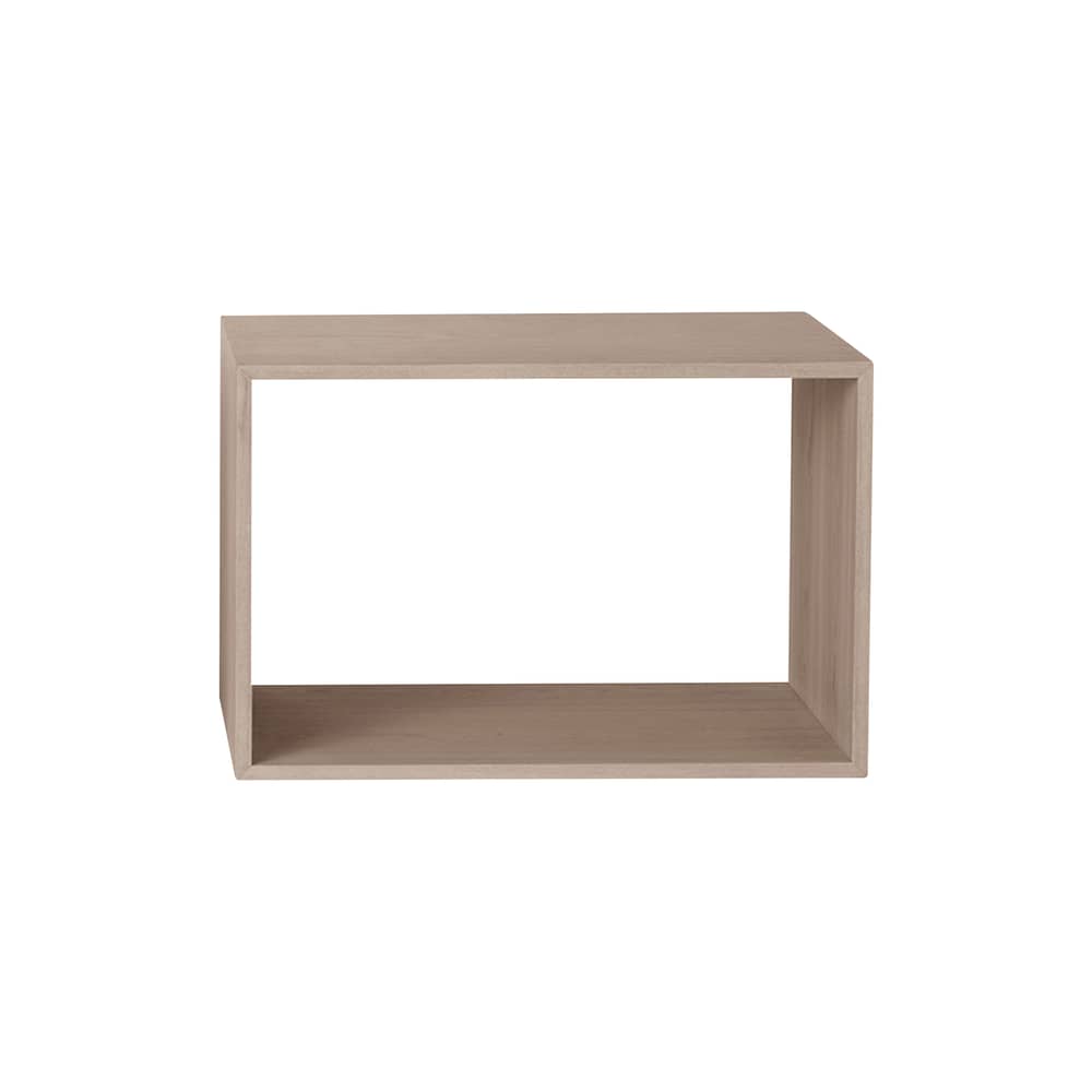 Stacked Shelf natural wood / Large rectangulaire 65x43 cm / Sans fond - Muuto - Oak - Oak veneer MDF